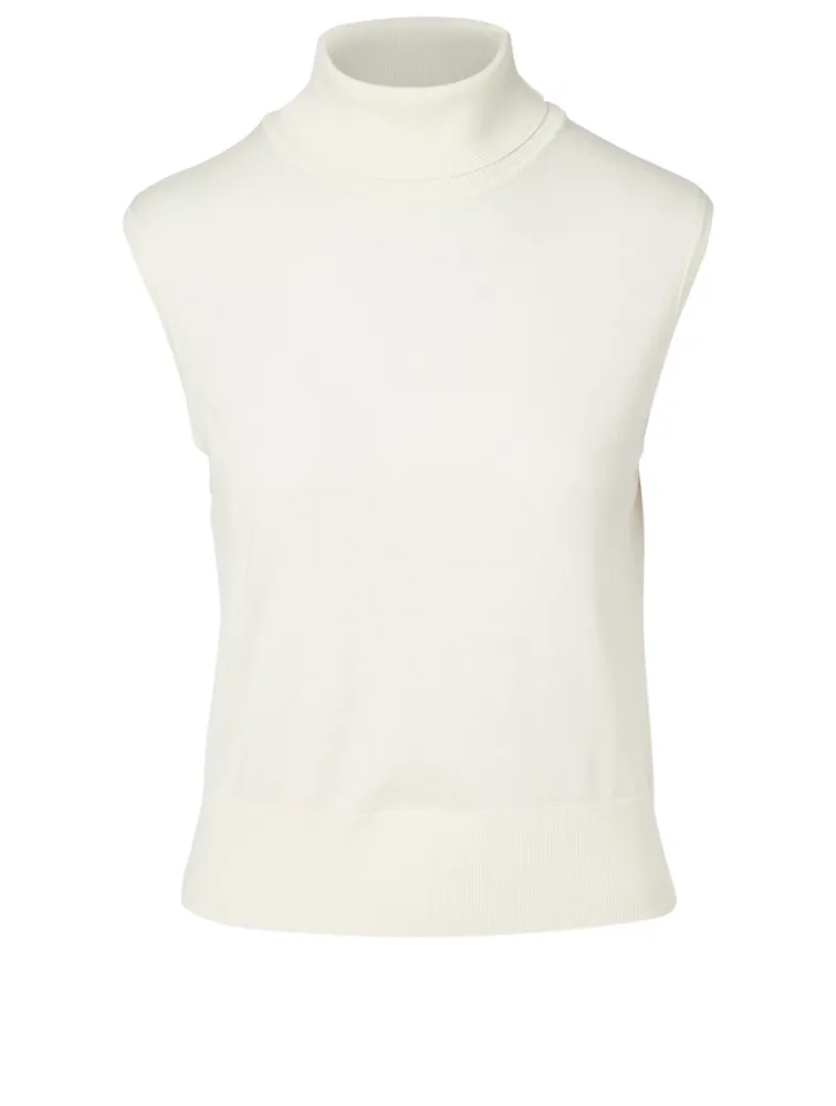 Chano Wool And Cashmere Sleeveless Turtleneck Top