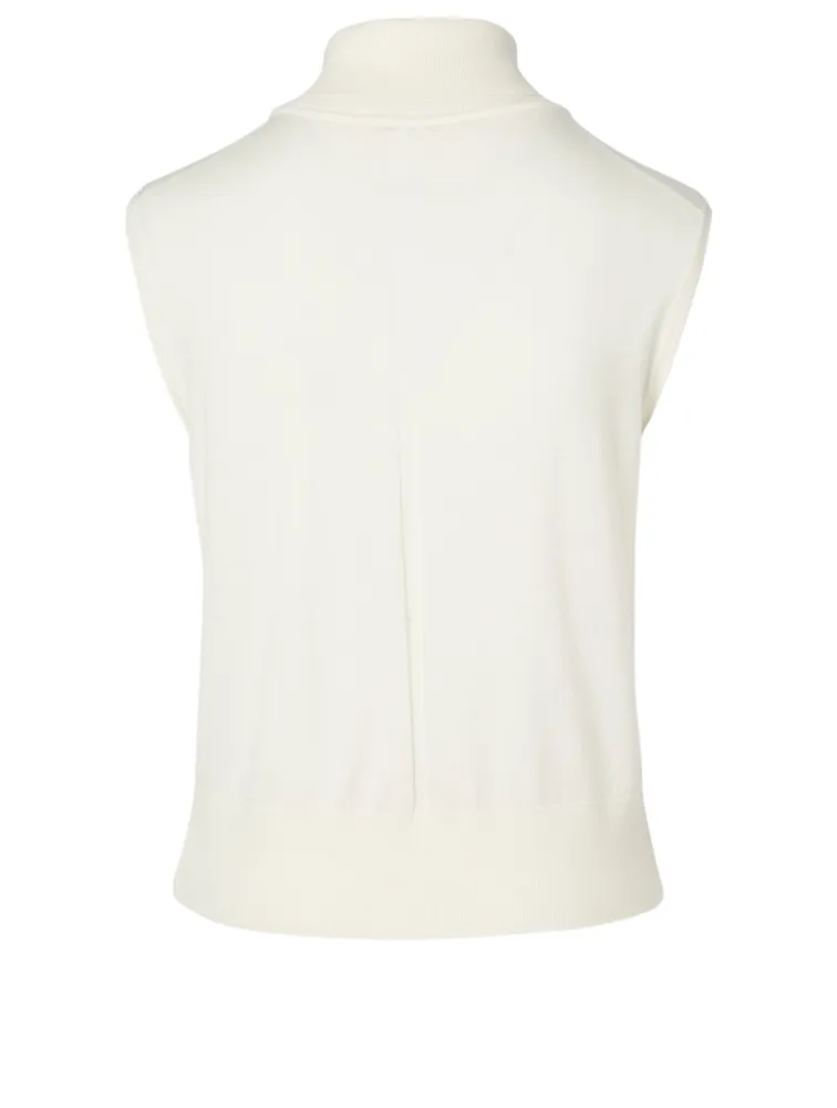 Chano Wool And Cashmere Sleeveless Turtleneck Top