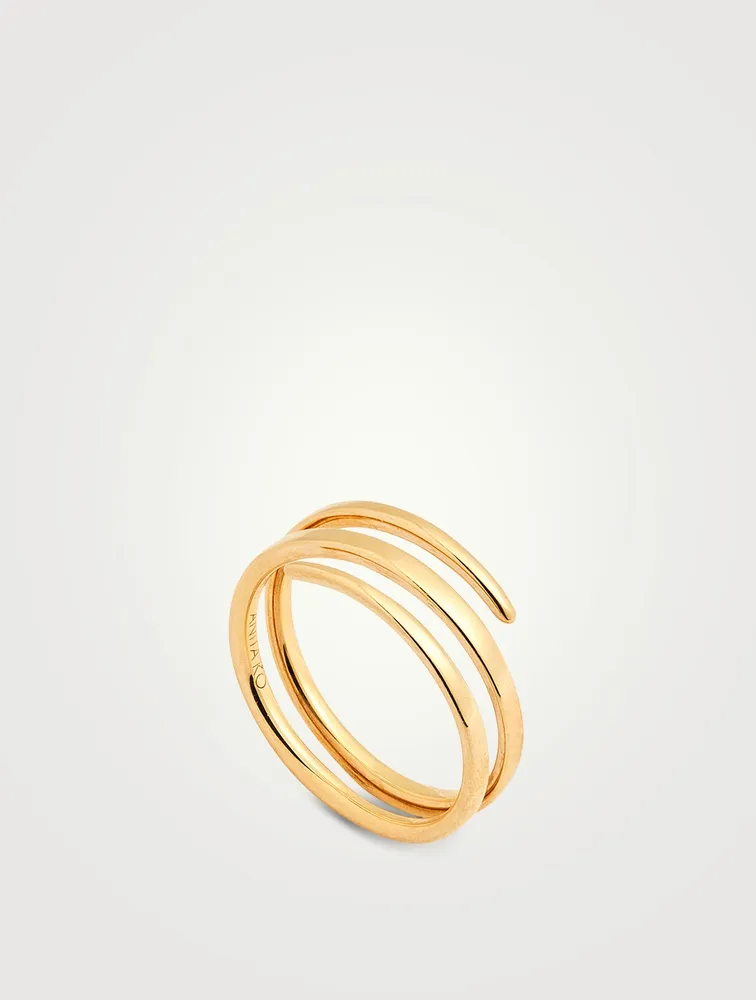 18K Gold Coil Ring