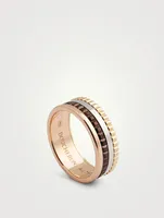 Small Quatre Classique 18K Gold Ring With Brown PVD