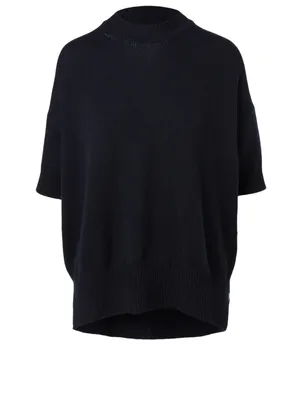 Cashmere Short-Sleeve Sweater