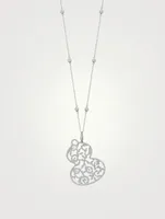 Wulu 18K White Gold Lace Necklace With Diamonds