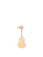 Small Wulu 18K Rose Gold Earring With Diamonds And Jade