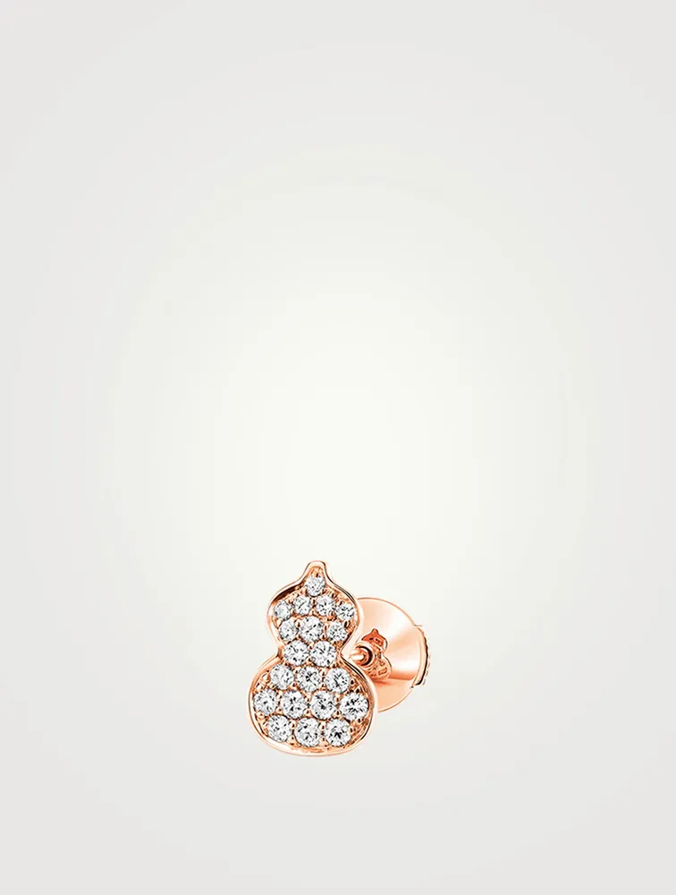 Petite Wulu 18K Rose Gold Stud Earring With Diamonds