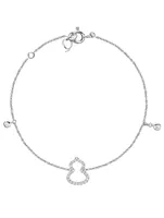 Petite Wulu Bracelet 18K White Gold With Diamonds