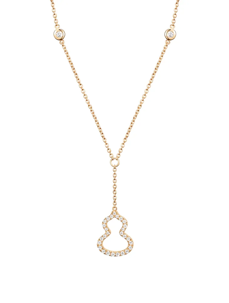 Petite Wulu 18K Gold Necklace With Diamonds