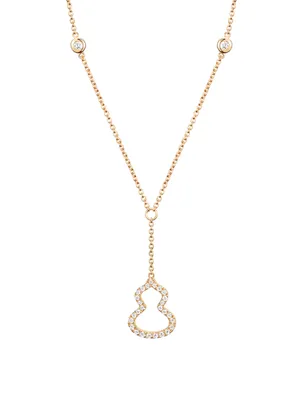 Petite Wulu 18K Gold Necklace With Diamonds