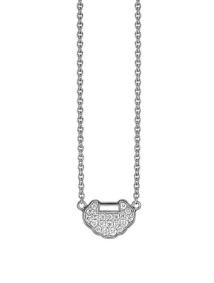 Petite Yu Yi Necklace 18K White Gold With Diamonds