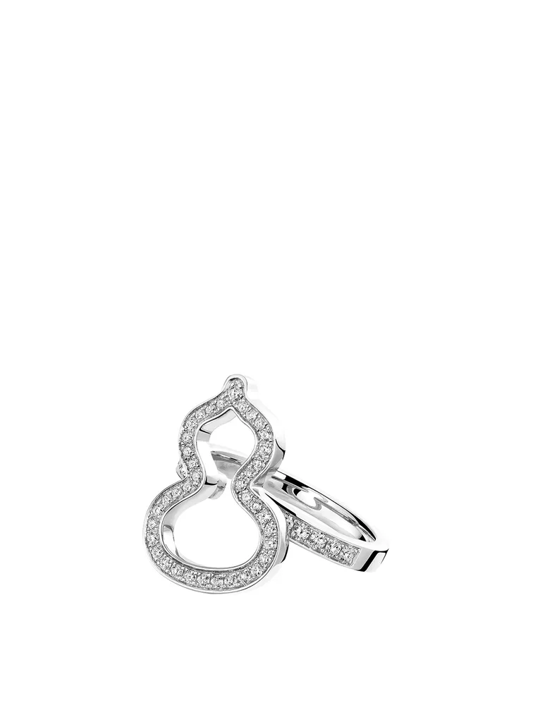 Small Wulu 18K White Gold Ring With Diamonds