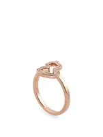 Petite Wulu 18K Rose Gold Ring With Diamonds