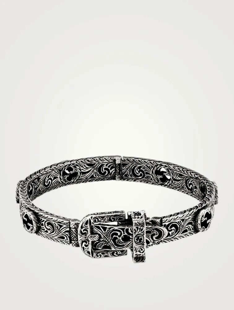 Silver Gucci Garden Bracelet