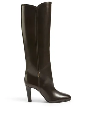 Jane 90 Leather Heeled Knee-High Boots