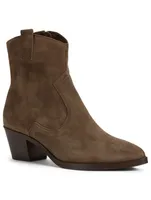 Pepper Suede Western Ankle Boots