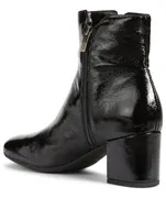 Juni Patent Crinkle Leather Heeled Ankle Boots