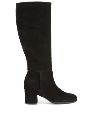 Jamie Suede Heeled Knee-High Boots