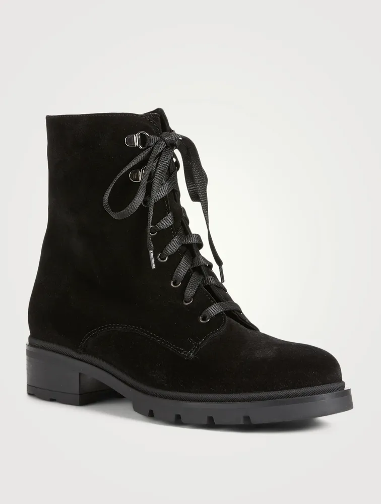 Sabel Suede Lace-Up Ankle Boots