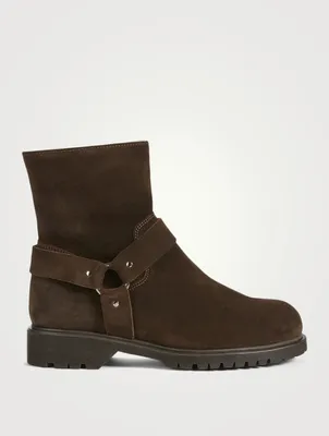Holden Suede And Shearling Ankle Boots