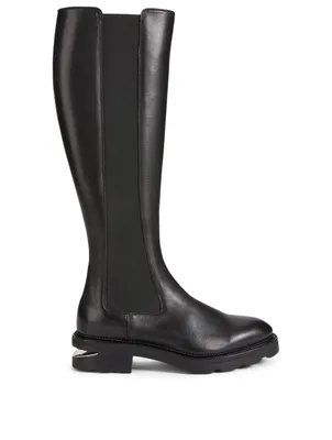 Andy Leather Knee-High Riding Boots