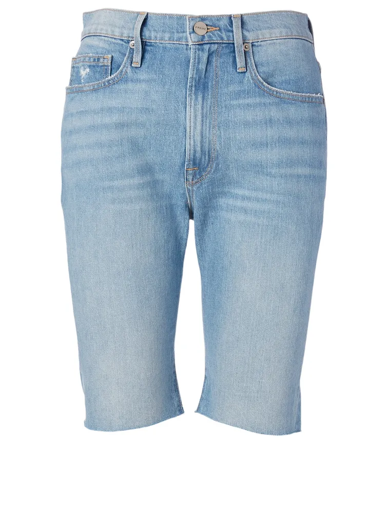 Le Vintage Bermuda Shorts With Raw Edge