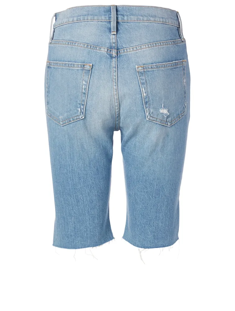 Le Vintage Bermuda Shorts With Raw Edge