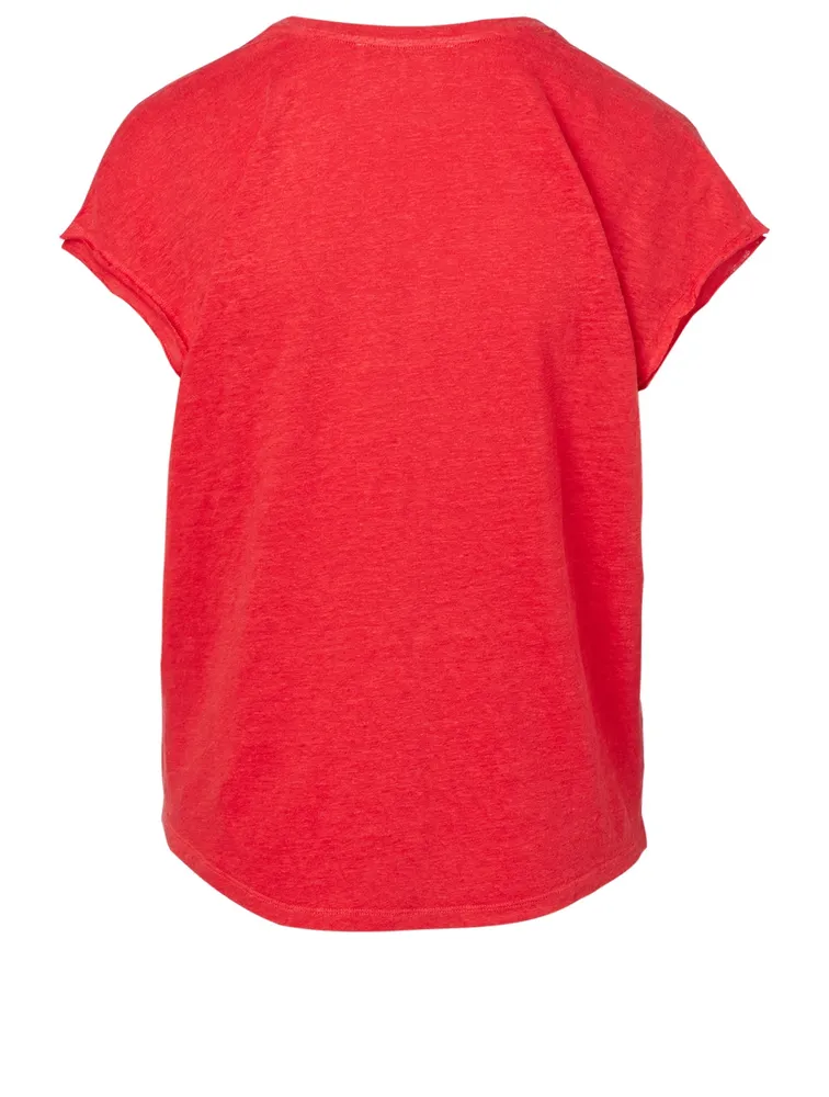 Easy Scoop Linen T-Shirt