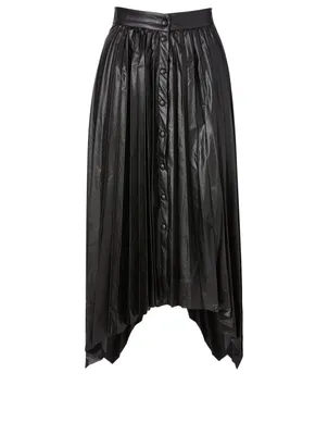 Davies Faux Leather Long Skirt