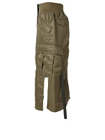 Nylon Twill Midi Skirt