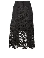 Paisley Lace Midi Skirt