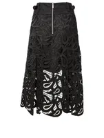 Paisley Lace Midi Skirt