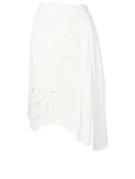 Paisley Lace Asymmetric Skirt