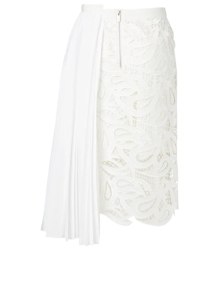 Paisley Lace Asymmetric Skirt