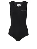 Sleeveless Bodysuit With Logo