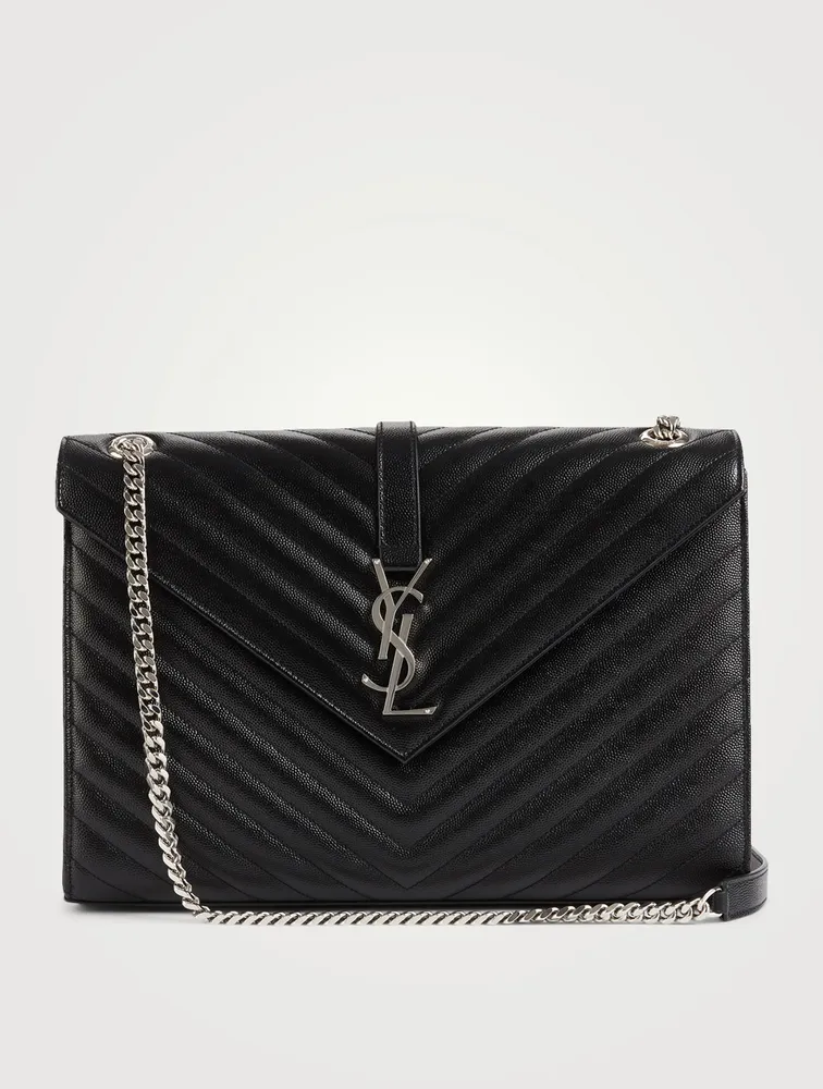 Large Envelope YSL Monogram Leather Bag