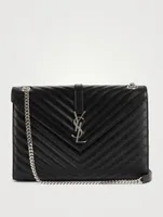 Large Envelope YSL Monogram Leather Bag