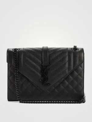 Medium YSL Monogram Leather Envelope Chain Bag