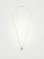 Small Serpent Bohème Gold Necklace With Citrine