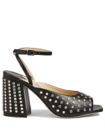 Jassidy 85 Leather Heeled Sandals With Crystals