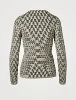 Silk And Wool Jacquard Knit Top