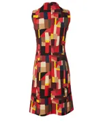 Wool Printed Sheath Dress