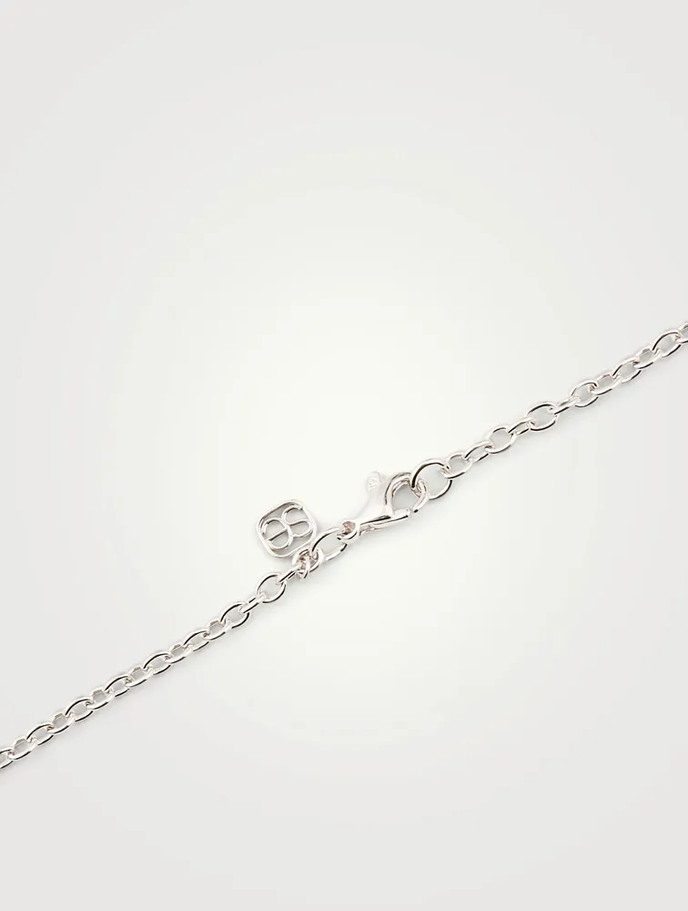 14K White Gold Love Necklace With Diamonds