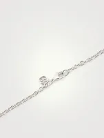 14K White Gold Love Necklace With Diamonds