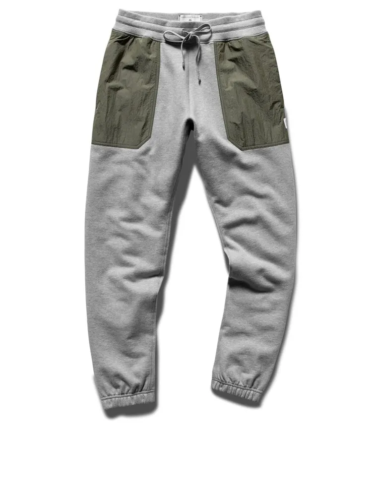 Cotton Sweatpants With Nylon Pockets