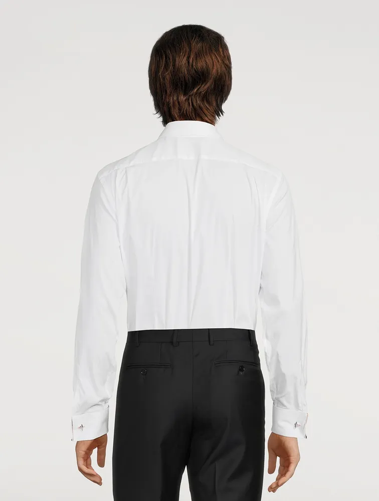 Tailored Evening Shirt With Artist Stripe Cuffs