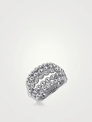 Bubbles 18K White Gold Ring With Diamonds