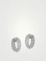 Bubbles 18K White Gold Hoop Earrings