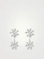 Luminus 18K Gold Double Snowflake Earrings With Diamonds