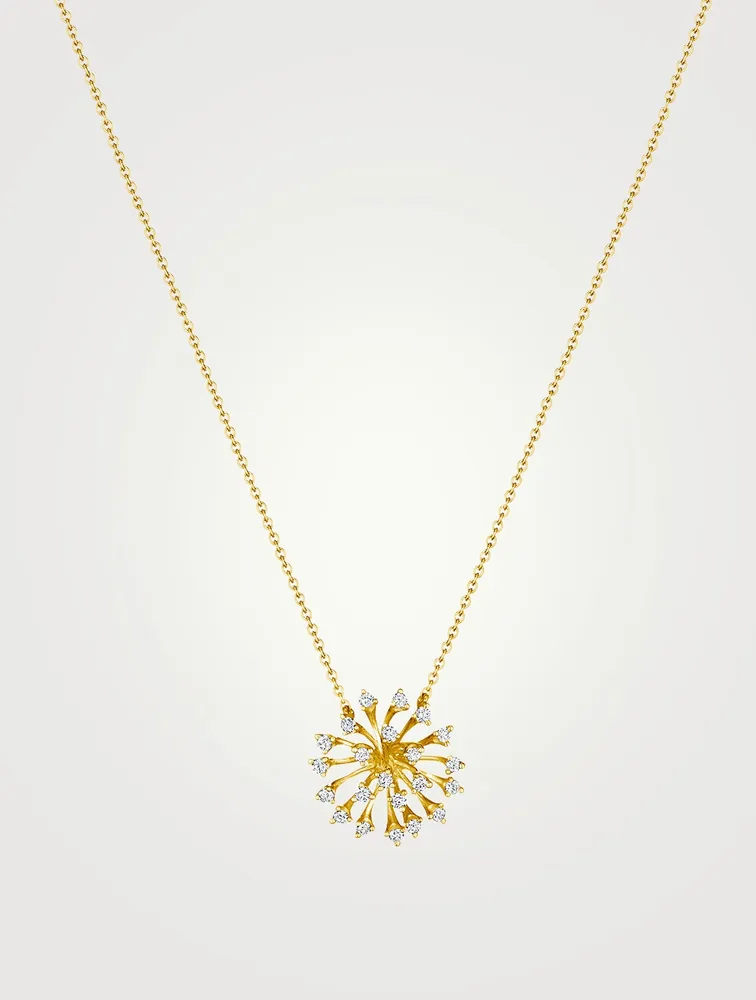 Luminus 18K Gold Snowflake Necklace With Diamonds