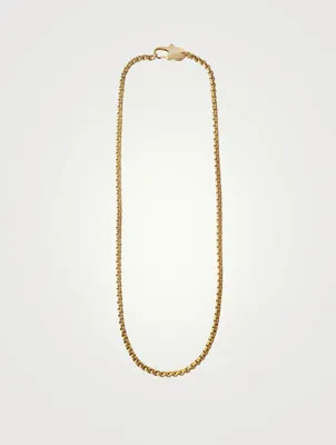 Inch 14K Gold Plated Box Chain Necklace