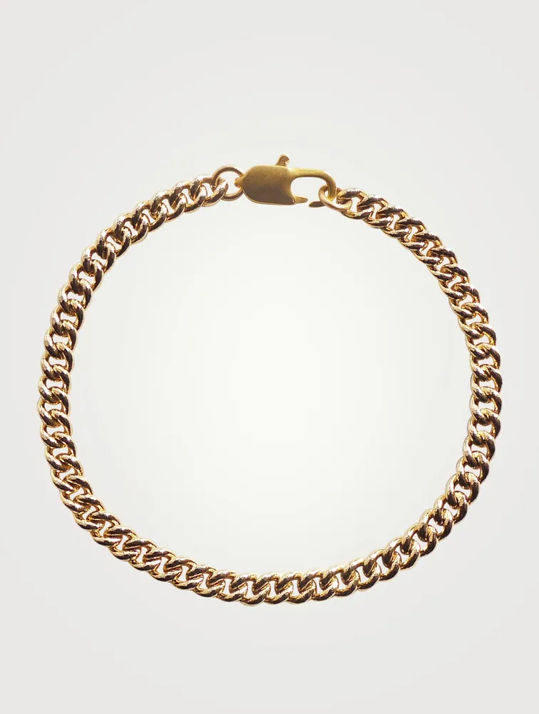 14K Gold Plated Curb Chain Bracelet