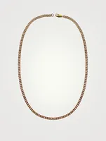 Inch 14K Gold Plated Curb Chain Necklace